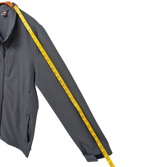 32 Degrees Heat Windbreaker Jacket Mens Grey Full Zip Pockets Stretch Size XXL - Picture 8 of 10